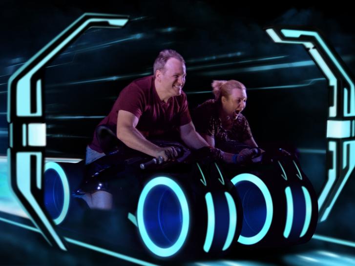 Guest Photo from Tim: Guests on Tron: Lightcycle Run at Magic Kingdom