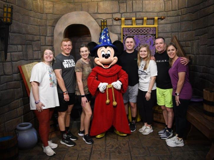 Guest Photo from George Geisler: Guests with Mickey Mouse at Walt Disney World